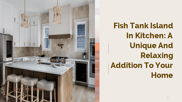 Fish Tank Island in Kitchen: A Unique and Relaxing Addition to Your Home