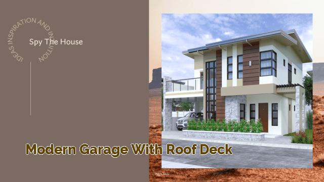 modern garage with roof deck