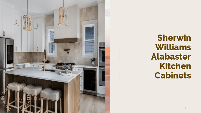 sherwin williams alabaster kitchen cabinets